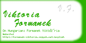 viktoria formanek business card